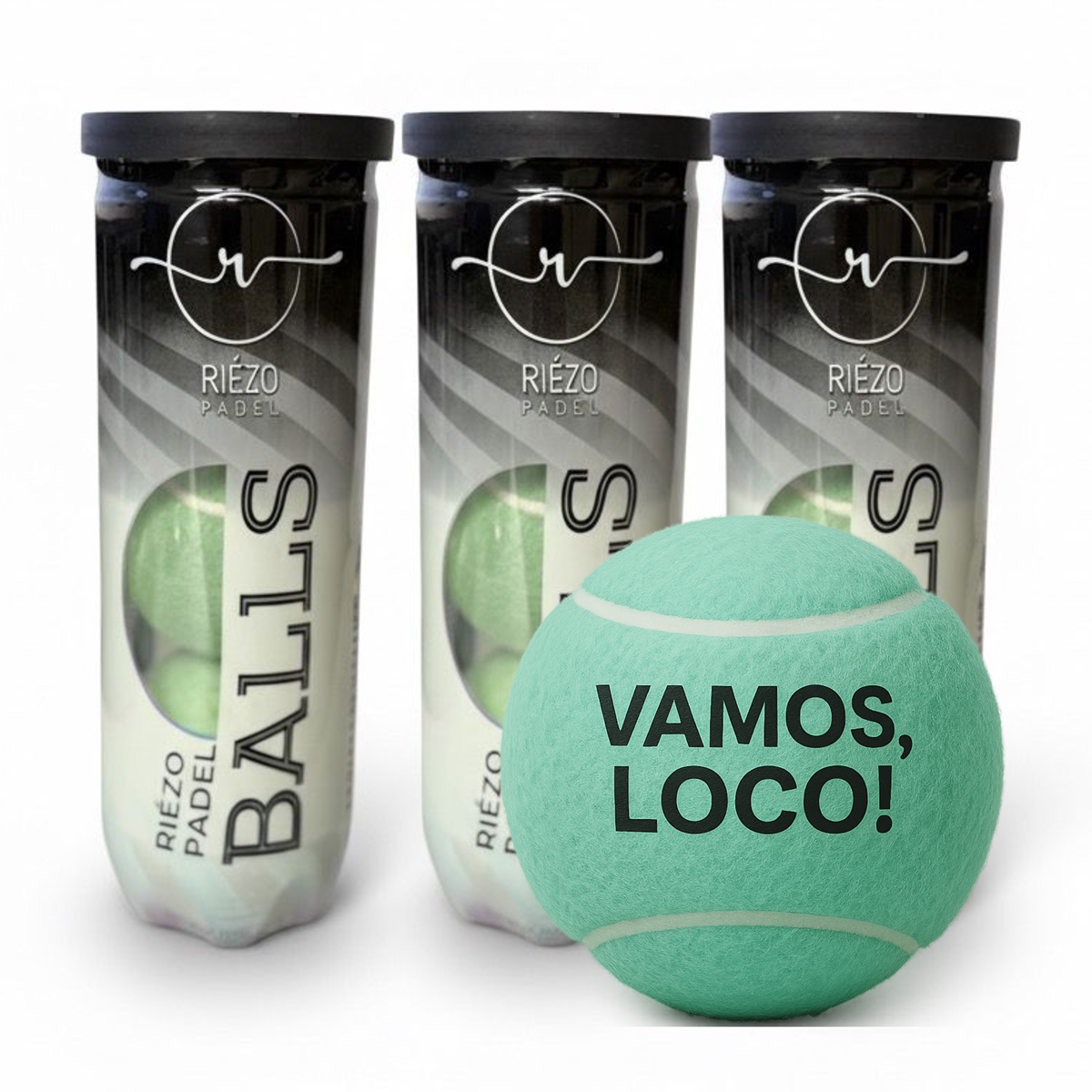 Padelball – Vamos, Loco! – Mintgrün (3er-Bundle = 9 Bälle)