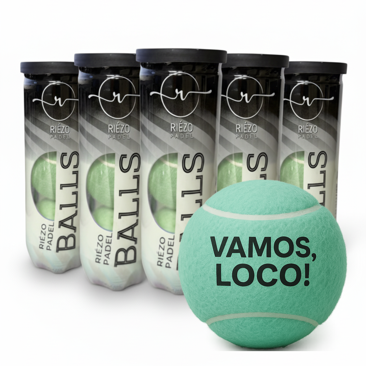 Padelball – Vamos, Loco! – Mintgrün (5er-Bundle = 15 Bälle)