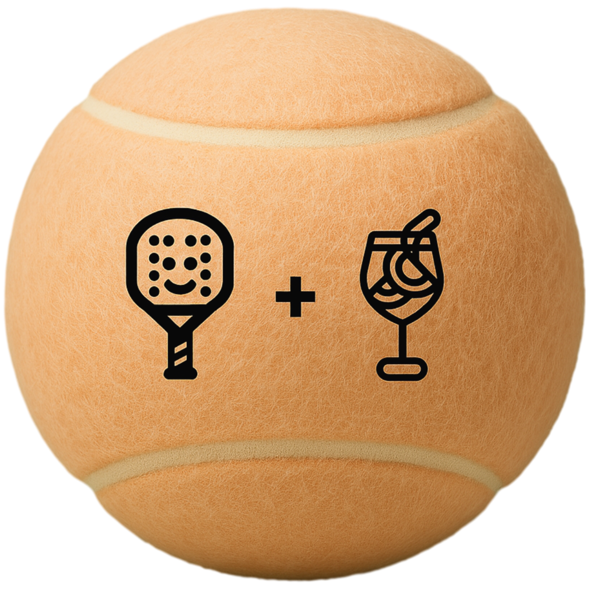 Padelball – Smile – Aprikosen Orange (3er-Bundle = 9 Bälle)