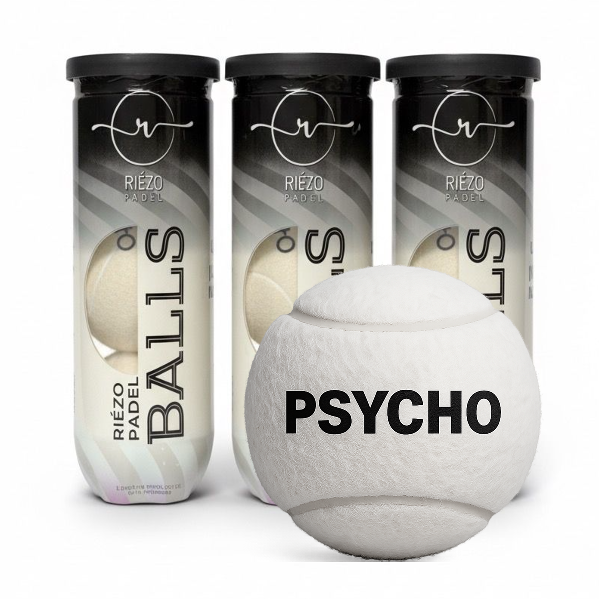 Padelball – Psycho – Weiß (3er-Bundle = 9 Bälle)
