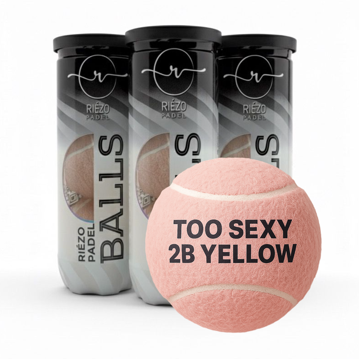 Padelball – Too Sexy 2b Yellow – Rosé-Beige (3er-Bundle = 9 Bälle)